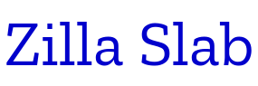 Zilla Slab 字体